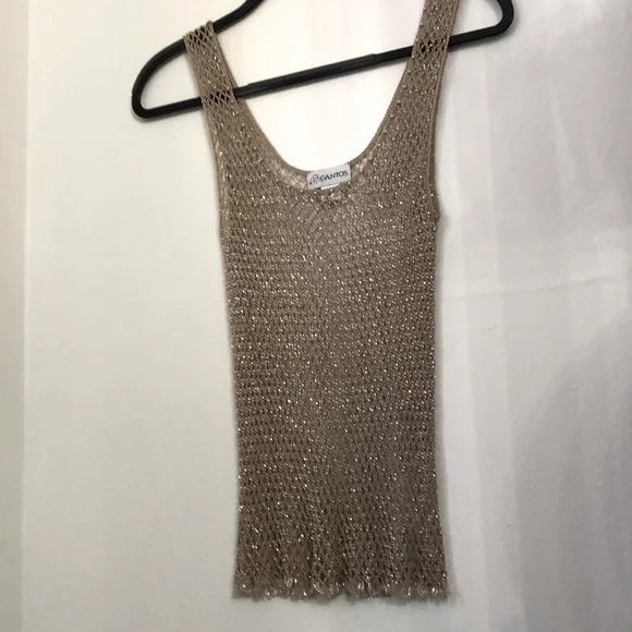 Sparkling GANTOS Vintage Beaded Vest Top Large - Picture 2 of 10